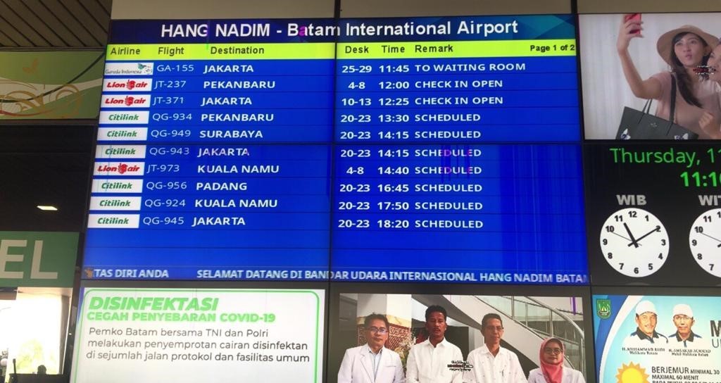 Jadwal Penerbangan di Bandara Internasional Hang Nadim Batam