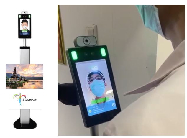 Face Sensor Thermometer + Display Iklan oleh The Perfect Media