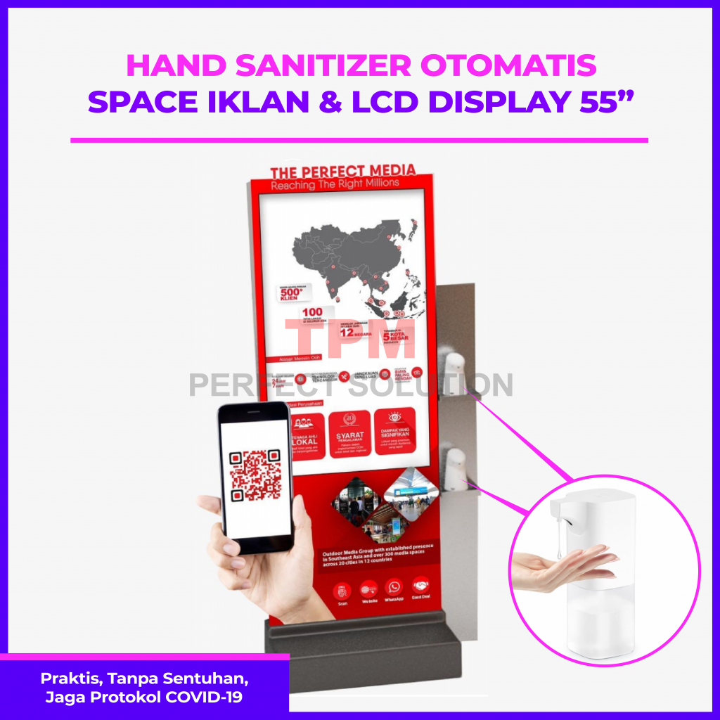 Hand Sanitizer Otomatis dengan LCD Display Cegah COVID-19