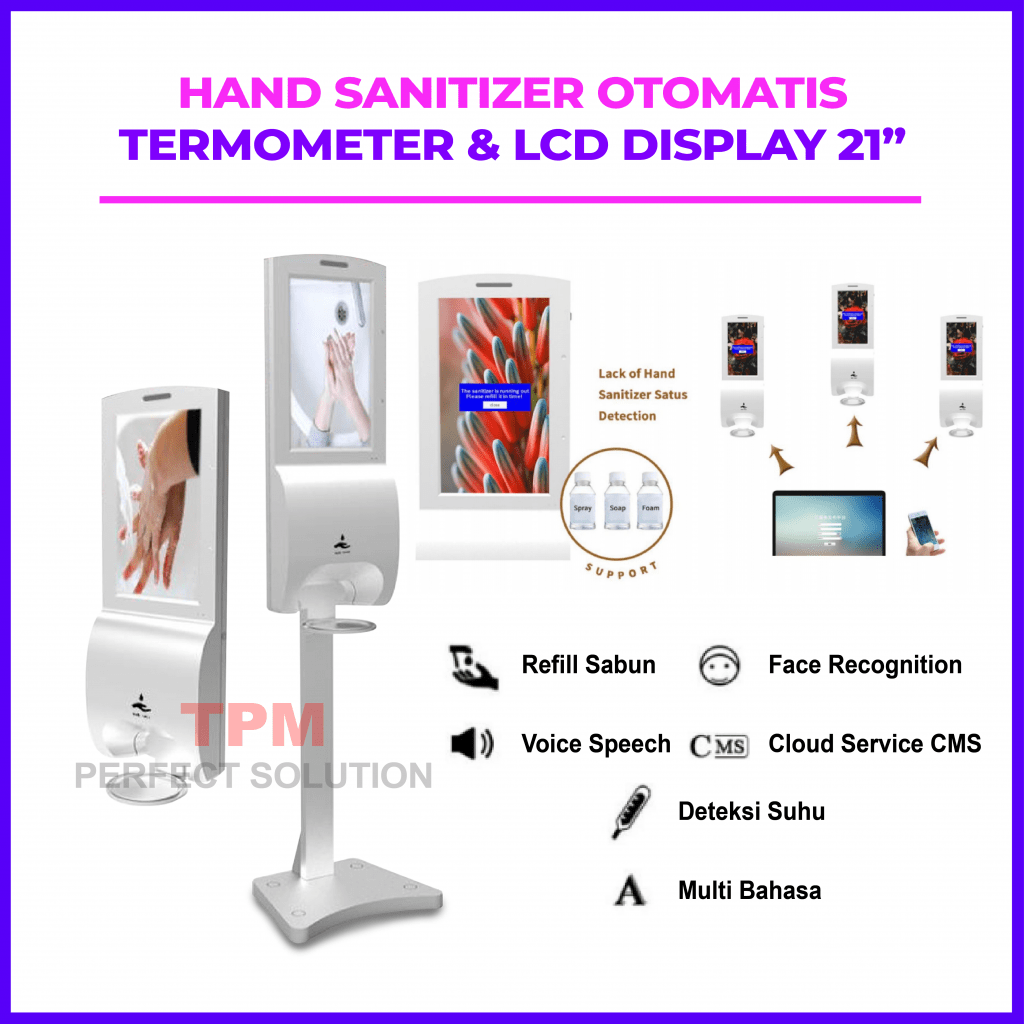 Hand Sanitizer Otomatis dengan LCD Display Cegah COVID-19